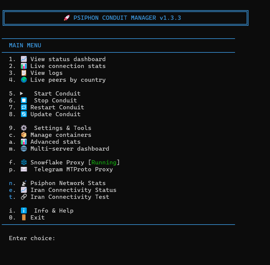 Main Menu